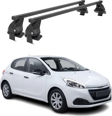 Image de Barres Transversales Menabo pour Peugeot 208 2015-2019 Noir