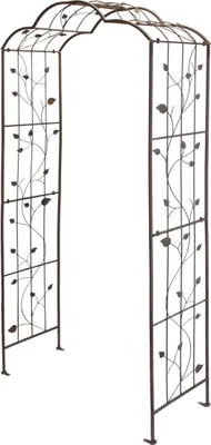 Produktbild von Rosenbogen "Provencal" aus Metall in Rost Optik, Rosengitter, Rankgitter, Rankbogen, Torbogen, Gartendeko für Draußen