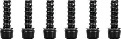 Zdjęcie produktu dla 6 sztuk śrub wspornika kierownicy roweru, profesjonalne, M5 x 18 mm, stop aluminium, kierownica rowerowa do akcesoriów górskich, czarne