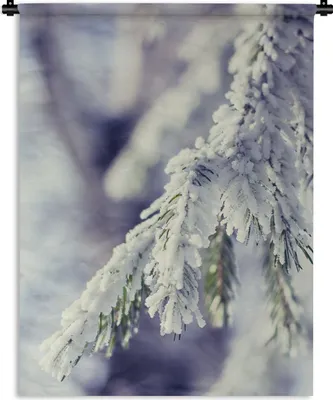 Produktbild von MuchoWow® Wandteppich Wandbehang Winter - Tannenbaum - Schnee - Ländlich 120x160 cm Tapisserie Dekoration Wandtuch - Wohnzimmer - Moderne