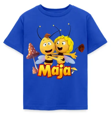 Produktbild von Spreadshirt Biene Maja Freundschaft Mit Willi Kinder T-Shirt, 110/116 (5-6 Jahre), Royalblau