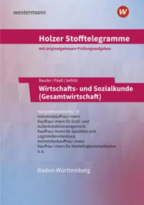 Obrázok produktu pre Holzer Stofftelegramme Baden-Württemberg - Wirtschafts- und Sozialkunde (Gesamtwirtschaft)