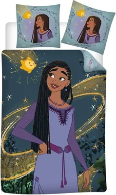Produktbild von Disney Wish Asha Wende Bettwäsche 2tlg 135 x 200 cm 100% Baumwolle