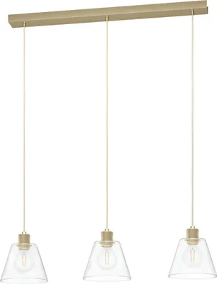 Obrázok produktu pre Eglo 43634 COPLEY E27 trojité závesné svietidlo 900x200mm Zlatá farba