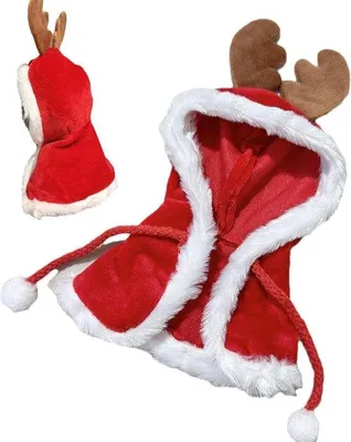 Immagine prodotto di Costumi natalizi per bambole: peluche, mantello, legno