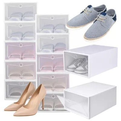 Produktbild von Modularer Schuhschrank mit geschlossener Klappe, 12-teilig, weiß