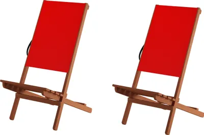 Produktbild von Rotes Wikingerstuhl-Set Schwedenstuhl Strandstuhl Anglerstuhl Partystuhl wählbares Set XXL V-10-363Doppelpack