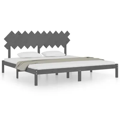 Obrázek produktu pro vidaXL Postel z masivu šedá 200x200 cm