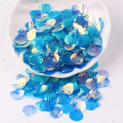 Image de Paillettes - PVC brillant - 360 pièces de 13 mm - Bleu