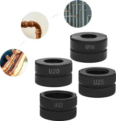 Produktbild von Rohr-Pressbacken für Presszange - U-Profil 16/20/25/32 mm - Cr45 Stahl - Wärmebehandelt & brüniert - Für PEX/Alu-Verbund/PB - Schwarz