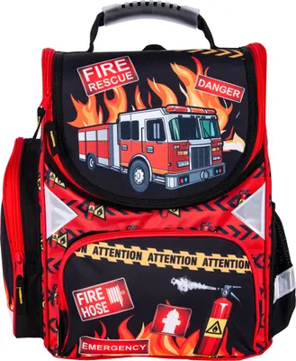 Produktbild von Feuerwehr Firefighters Schulranzen Grundschule ergonomischer Ranzen Federmappe Federtasche Federmäppchen ohne Inhalt Turnbeutel 3er Set Fire