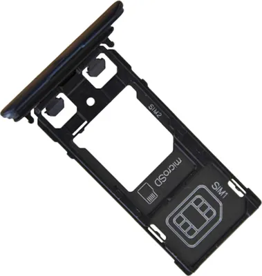 Produktbild von Sony Xperia XZ (F8332) Dual SIM Kartenhalter und Micro-SD Card Fach, Original Ersatzteil, Blau