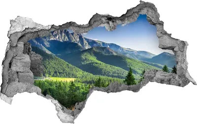 Produktbild von Selbstklebender Loch-3D-Aufkleber 95x73 cm Hill in der Tatra