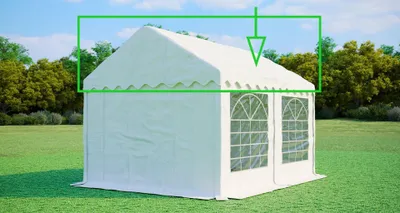 Obrázok produktu pre Náhradná strešná plachta pre párty stan 4x6 m MAX+ – PVC 550 g/m², bočná výška 2,6 m, bez konštrukcie - Biela
