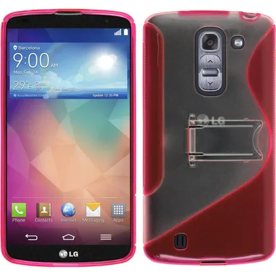 Produktbild von PhoneNatic Case kompatibel mit LG G Pro 2 - pink Silikon Hülle  + 2 Schutzfolien