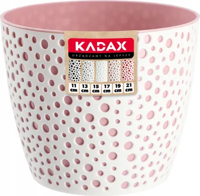 Produktbild von KADAX Blumentopf aus Kunststoff "Casini", einfacher Pflanztopf, runder Topf, 19 cm, Rosa