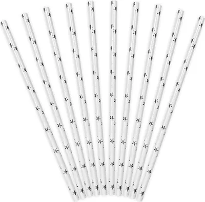 Produktbild von Papierstrohhalme silber 19,5cm A10 14885
