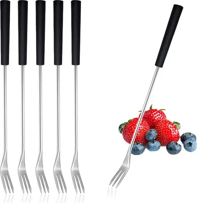 Produktbild von 6 Stš¹ck Fonduegabeln,fš¹r Schokofondue,Schokolade Gabeln set,K?sefondue Edelstahl,Besteck Fondueset,Pralinenbesteck Pralinengabel,Fondue-Gabeln Schoko-Fondue-Sets