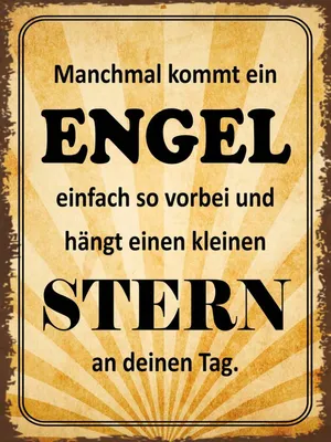 Produktbild von vianmo Holzschild 40x30 cm manchmal kommt ein Engel