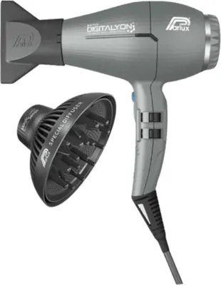 Produktbild von Parlux Digitalyon + Magic Sense - Grauer Glitzer-Haartrockner mit Diffusor