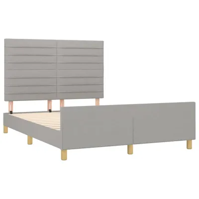 Produktbild von vidaXL Bettgestell ohne Matratze Hellgrau 140x200 cm Stoff