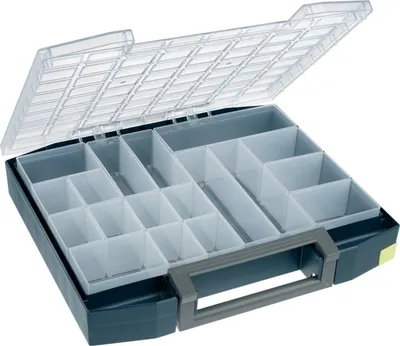 Obrázek produktu pro raaco boxxser Assortment case (L x W x H) 401 x 465 x 78 mm No. of compartments: 18 Content 1 pc(s)