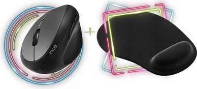 Produktbild von 2in1 Set Wireless 1600 DPI Funk Maus Grau & Mauspad 3mm