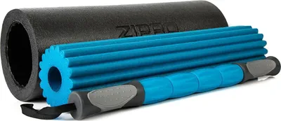 Zdjęcie produktu dla Zestaw do masażu Zipro z wałkiem powięziowym i wałkiem do masażu - Gym Fitness Pilates Physio - 3 elementy kolor niebieski