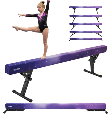 Obrázek produktu pro VEVOR gymnastická kladina pro děti 241 cm výškově nastavitelná (5 úrovní), nosná gymnastická kladina 158,7 kg, kladina pro fitness studio, Galaxy