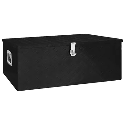 Zdjęcie produktu dla Vidaxl Storage Box 100x55x37 cm Aluminium Schwarz