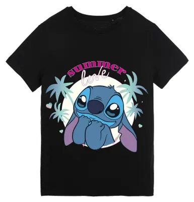 Produktbild von Disney Stitch T-Shirt Damen, Design Summer Love Stitch Kurzärmliges T-Shirt für