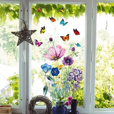 Produktbild von Selbstklebende Blumenfolie (32x55 cm) für Kinderzimmer