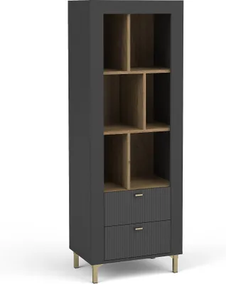 Obrázek produktu pro Regál Mossa Mo4 60X194X40 cm se 2 zásuvkami černý