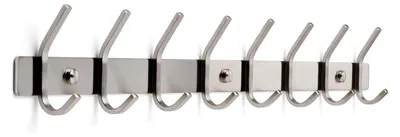 Produktbild von Wandgarderobe - 62CM - 16 Haken - Kleiderhaken - Garderobe - Wandmontage - Edelstahl - Silber