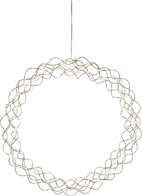 Produktbild von Star Trading 690-97 LED-Dekoleuchte "Curly"ca. 45x45 cm, 50 warmwhite LED, Material: Metall, chromfarben,transparentes Kabel,mit Trafo, Vierfarb-Karton