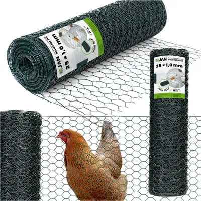 Produktbild von Knotengeflechtzaun Für Vogelvolieren - Grün - 2500 Cm - Wetterbeständig - Leicht Und Robust