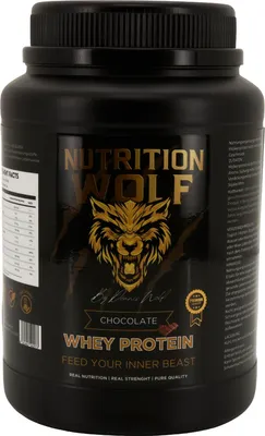 Produktbild von Nutrition Wolf Whey Protein 1000 g – Für Fitness, Krafttraining & Muskelwachstum - Schokolade