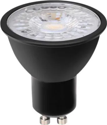 Produktbild von Calex LED Spot GU10, Schwarz, 2700K Warmweiß Licht, mit Tag- und Nachtsensor, für Innen & Außen