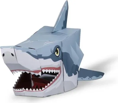 Produktbild von Fiesta Crafts Hai Bastelset 3D Maske Karton kreatives Spielzeug