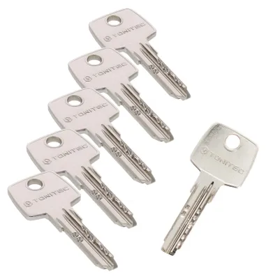 Produktbild von ToniTec Zylinderschloss TEC440 by ABUS Schließzylinder verschiedenschließend Türschloss 40/40Kmm mit 6 Schlüssel und Codecard – Knaufzylinder