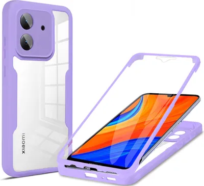 Produktbild von 360° Grad Hülle Xiaomi Redmi 13C Rundum vollschutz Integriertem Displayschutz Lila