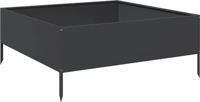 Zdjęcie produktu dla vidaXL Podwyższona grządka, czarna, 100 x 100 x 41 cm, stal