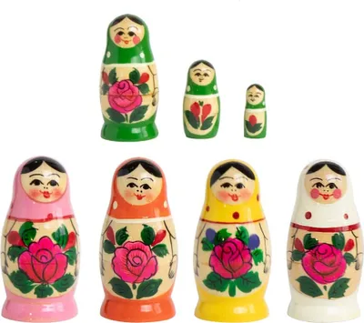 Produktbild von Matrjoschka Rossijanotschka M3 7 cm, verschiedene Motive Матрёшка