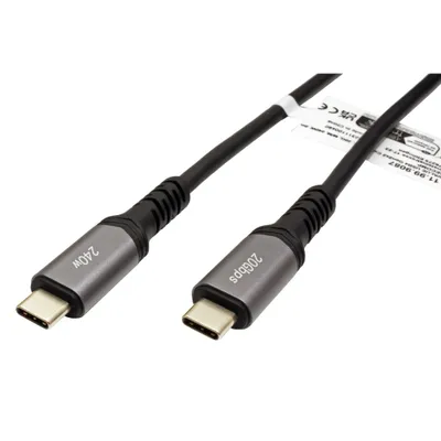 Obrázek produktu pro VALUE 11.99.9087, 2 m, USB C, USB C, USB4 Gen 2x2, Černá