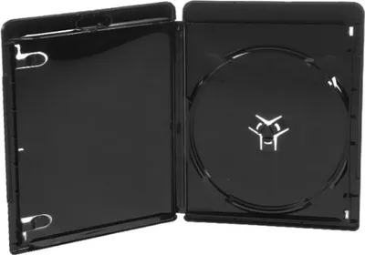 Produktbild von Amaray Blu-ray Hüllen, 11 mm Slim, Maschinen-pack-Qualität, Schwarz, 10 Stück