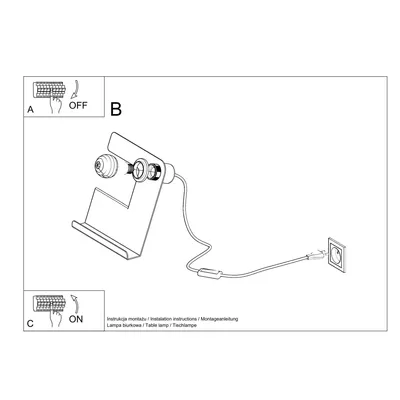 Obrázek produktu pro Stolní lampa INCLINE černá