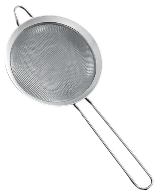 Produktbild von Feinmaschiges Edelstahlsieb mit Griff für die Küche, Mehlsieb, Lebensmittelsieb, Sieb für Tee, Sojadrink, Saft