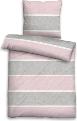 Immagine prodotto di Biberna biancheria da letto in flanella melange 840506-111 rosa 100% cotone , dimensioni: 135x200 cm + 80x80 cm