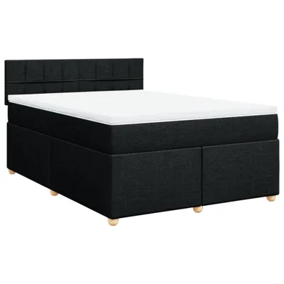 Produktbild von vidaXL Boxspringbett mit Matratze Schwarz 160x200 cm Stoff