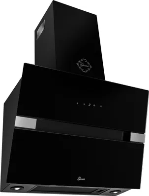 Produktbild von GURARI Wandhaube GCH 970 Bl 6 Diamond+Kohlefilter, Dunstabzugshaube 60 cm, Schwarz Glas, 850 m³/h, 2 x Randabsaugung